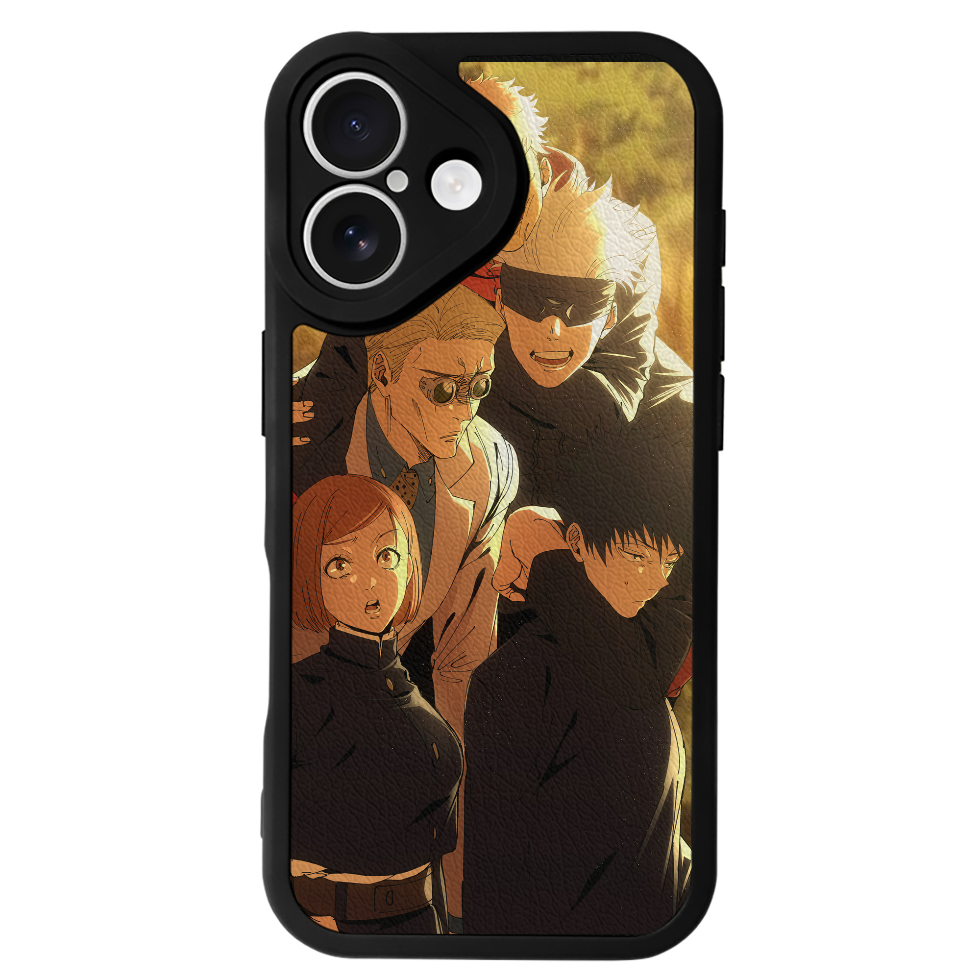 （画像用） 呪術廻戦 Jujutsu Kaisen 【iPhone 16シリーズ対応】シリコンスマホケース（レザー調） 材質：シリコン